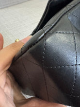 Load image into Gallery viewer, Chanel Black Lambskin Mini Rectangular Flap Bag with Top Handle and Champagne GHW
