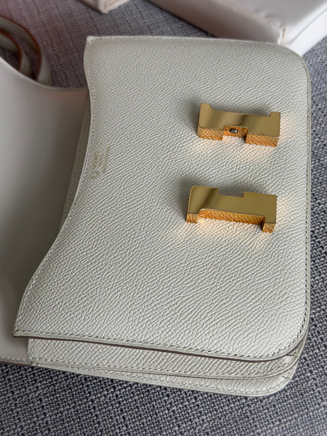 Hermès Constance 18 Mini Constance Craie Epsom Leather RGHW