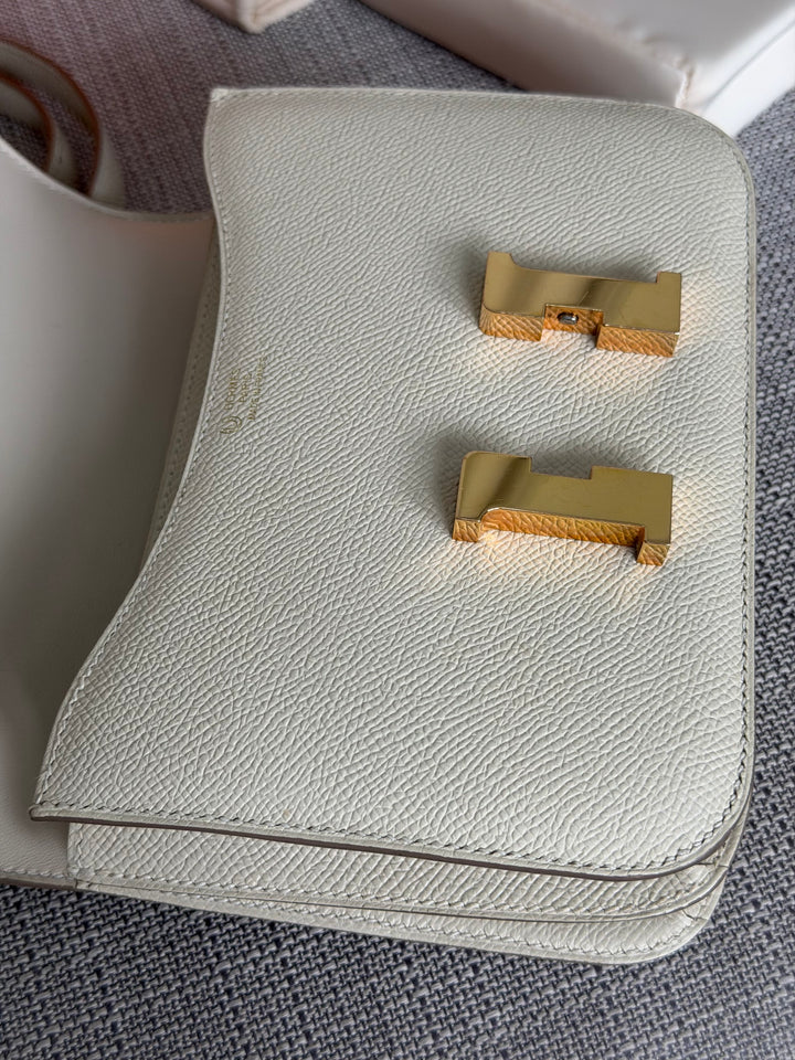 Hermès Constance 18 Mini Constance Craie Epsom Leather RGHW