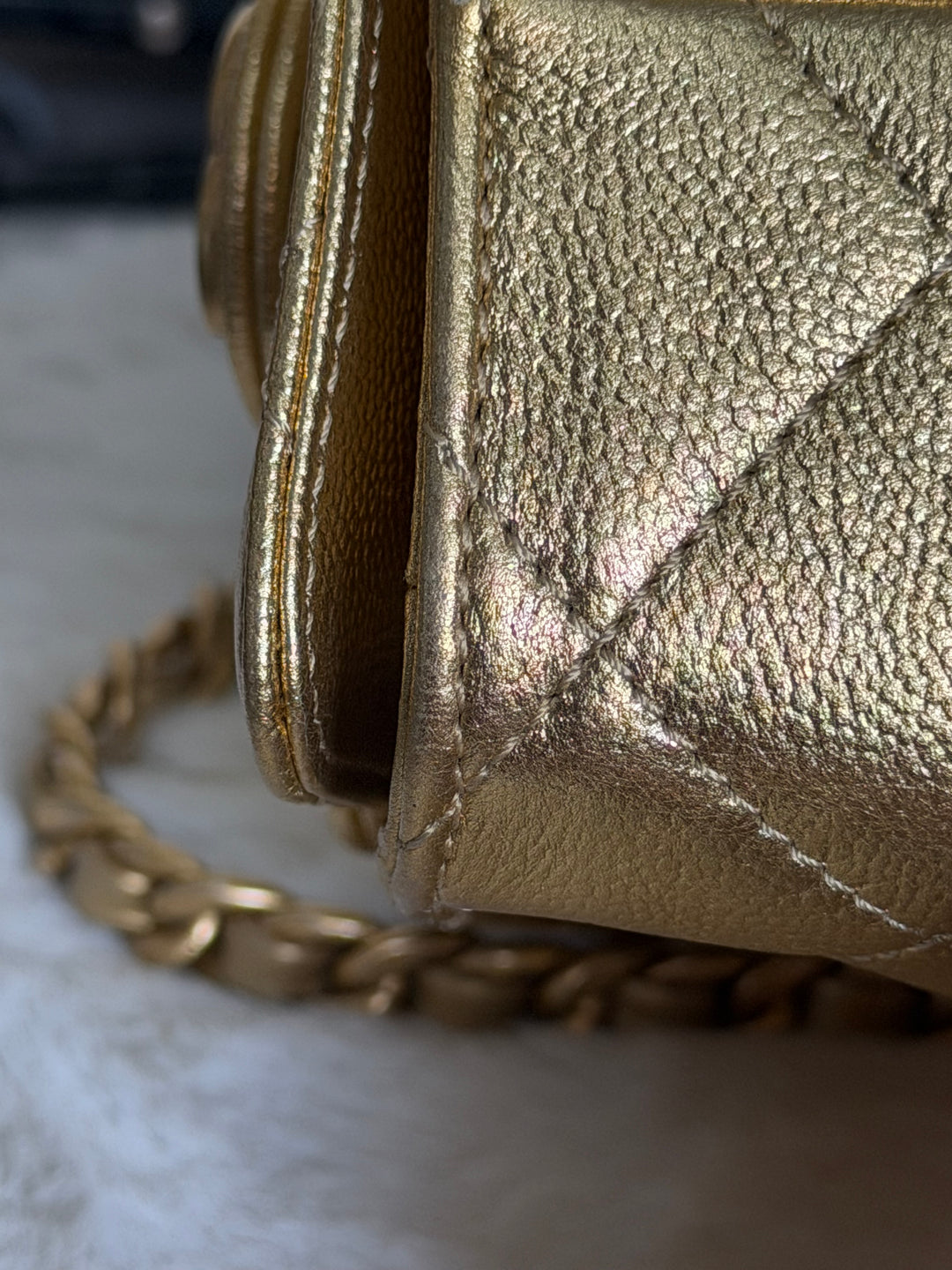 CHANEL 26C Gold Caviar Mini 25 Hobo Bag with Aged GHW 2026