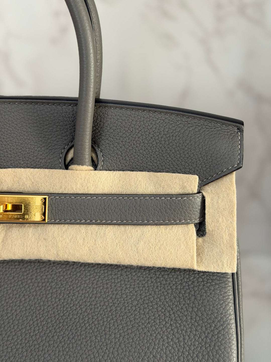 Hermes Birkin 30 Gris Meyer Togo Leather GHW Stamp U 2022