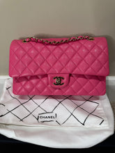 Load image into Gallery viewer, CHANEL 21C collection series 30 Barbie Pink Caviar LGHW Medium Timeless Classic Double Flap Bag
