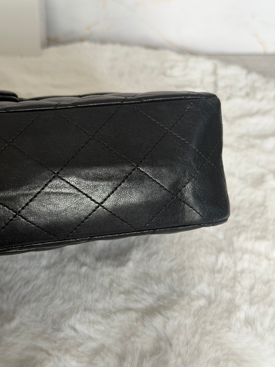CHANEL series 12 Black Lambskin SHW Medium ML Timeless Classic Double Flap Bag 2011
