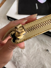 Load image into Gallery viewer, Chanel 19A Gold Calf skin Croc Embossed Mini O Case with Aged GHW
