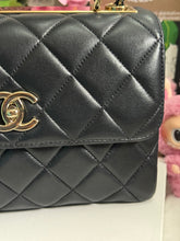 Load image into Gallery viewer, Chanel series 30 2021 Black Lambskin LGHW Trendy CC flap bag with non detachable strap (new model) size Small
