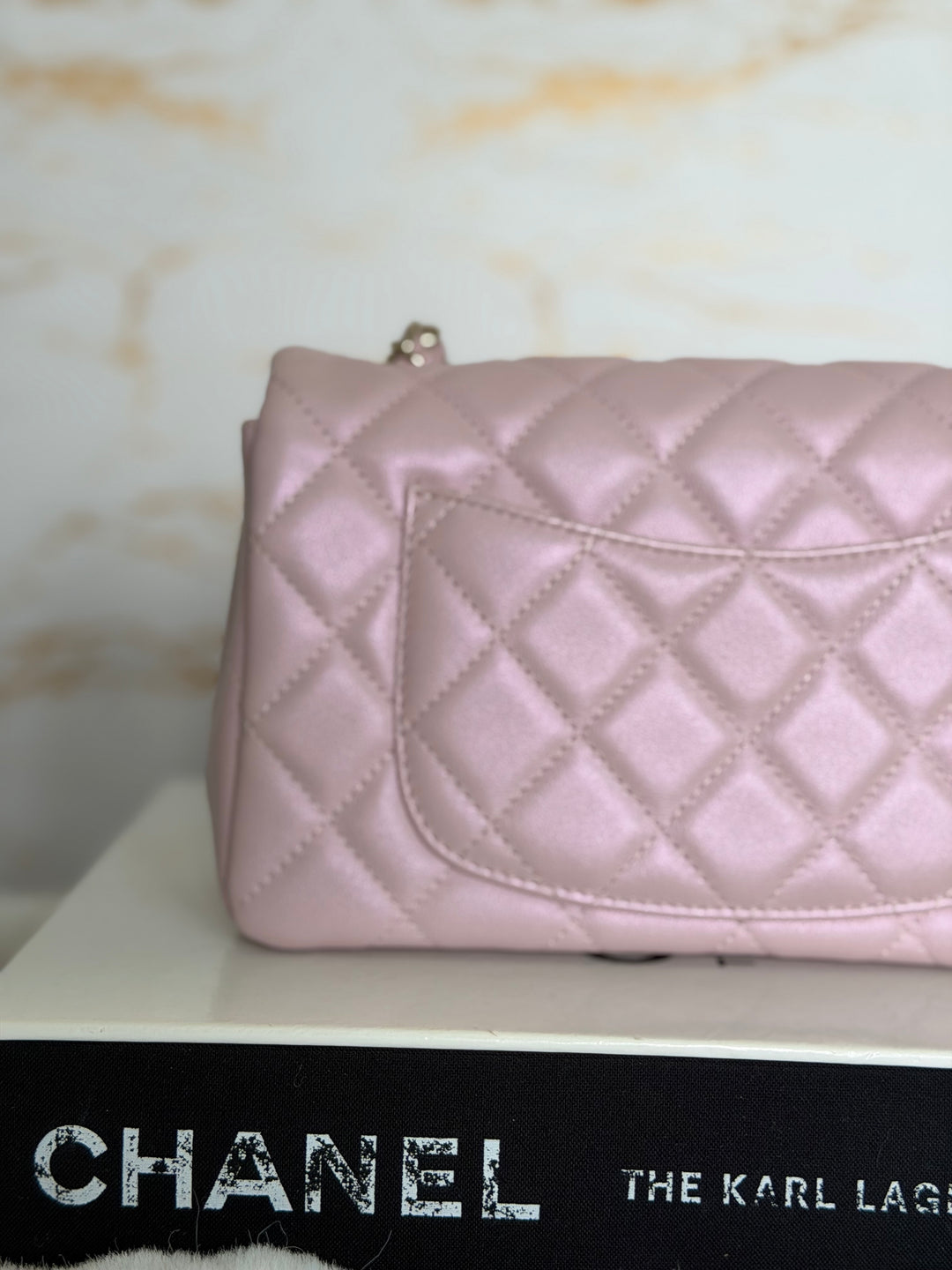 CHANEL 21S Light Pink Calf Skin LGHW Mini rectangular flap bag series 31 2021 *super rare*