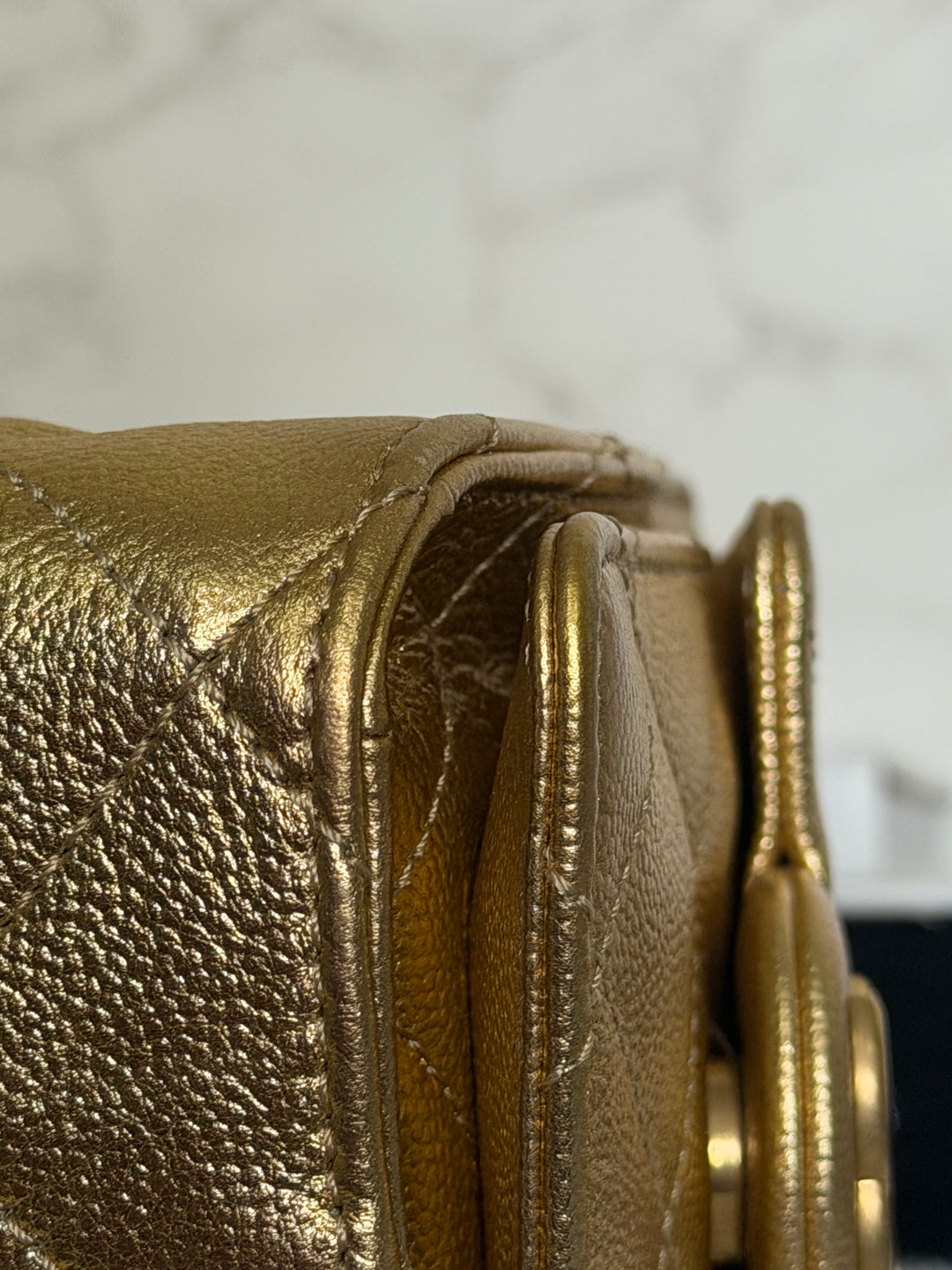 CHANEL 26C Gold Caviar Mini 25 Hobo Bag with Aged GHW 2026