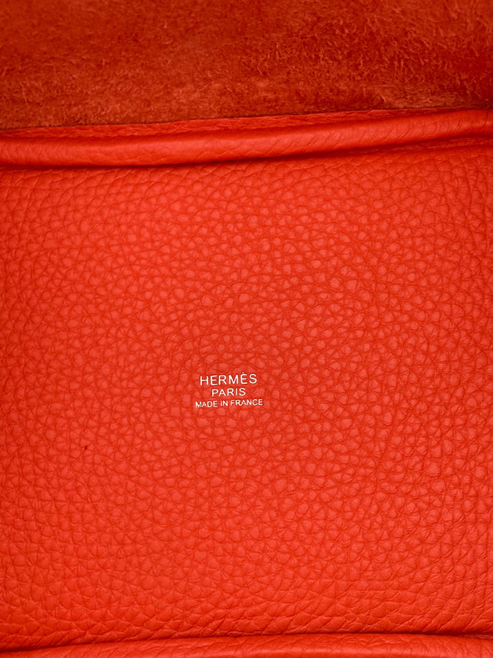 Hermes Picotin 18 in Orange Poppy leather with Palladium Hardware stamp B (2024)