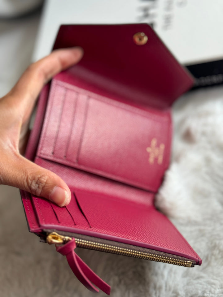 Louis Vuitton Victorine Wallet in Fuchsia Momogram Canvas
