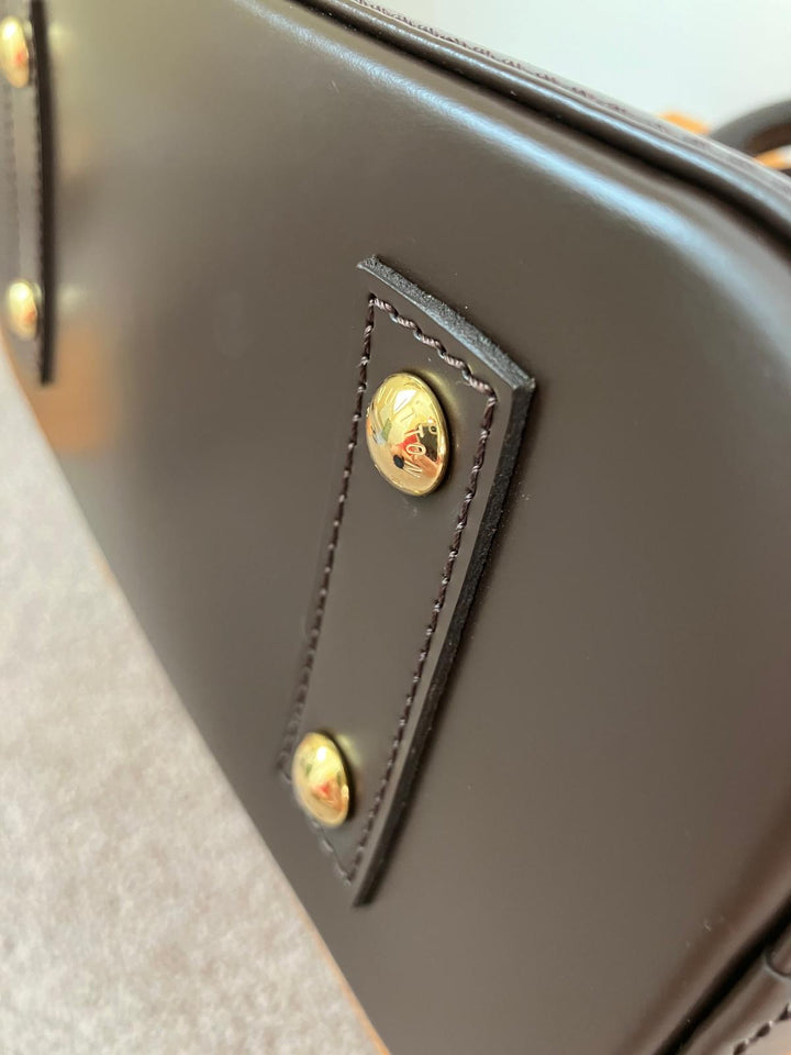 LOUIS VUITTON LV Alma BB Damier Ebene Monogram Leather