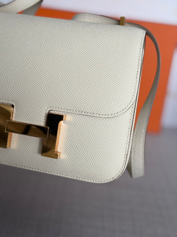 Hermès Constance 18 Mini Constance Craie Epsom Leather RGHW