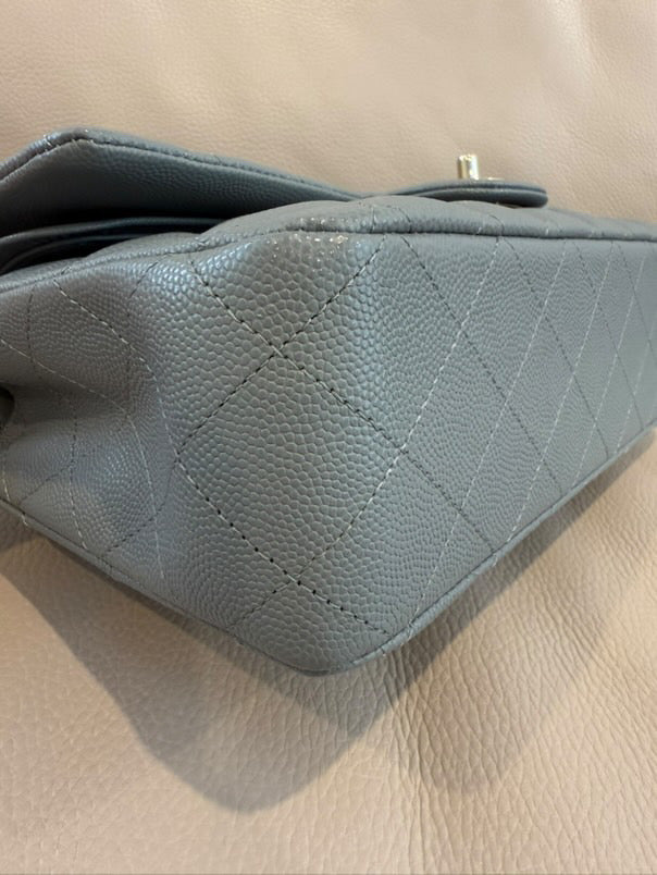 CHANEL 20C collection 2019/2020 series 29 Grey caviar LGHW Medium ML Timeless Classic Double Flap Bag