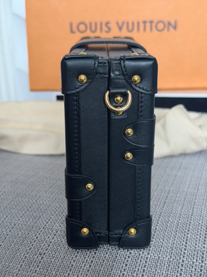 LOUIS VUITTON LV Petite Malle in Metal Black and Gold