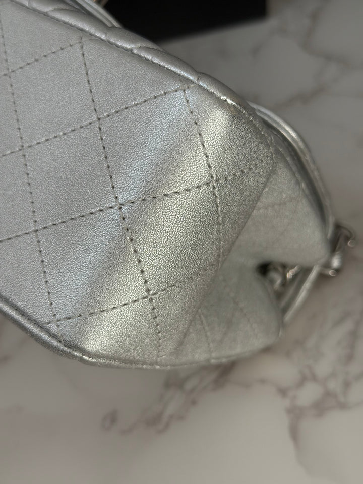 Chanel Series 31 21P Collection Iridescent Silver lambskin SHW Square Mini Flap Bag 2021