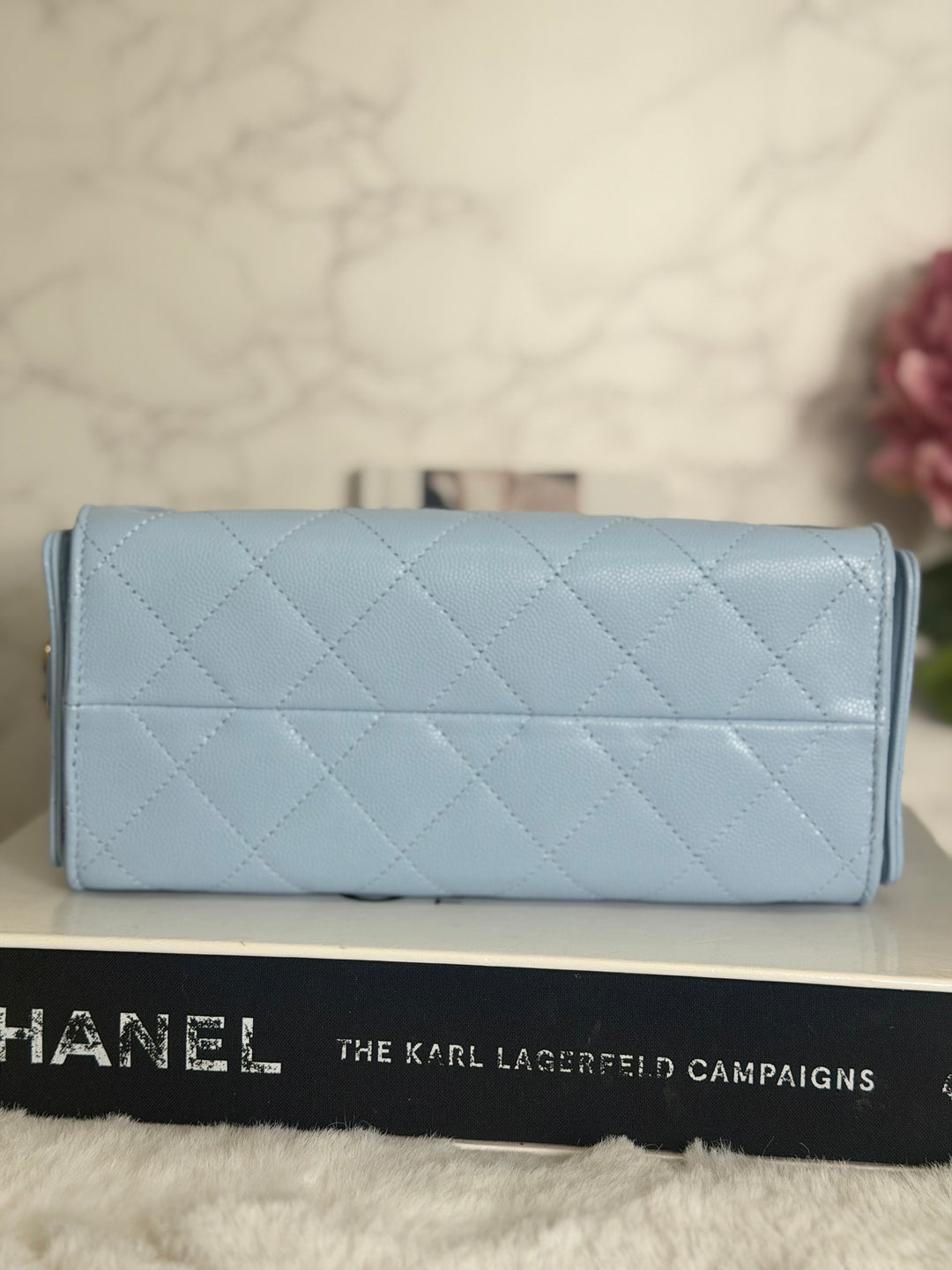 CHANEL 26B Light Sky Blue Caviar shiny GHW 25 Mini Hobo Bag 2026