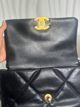 Load image into Gallery viewer, CHANEL 19 Size Small Black Lambskin Mixed Hardware Flap bag with Top Handle

