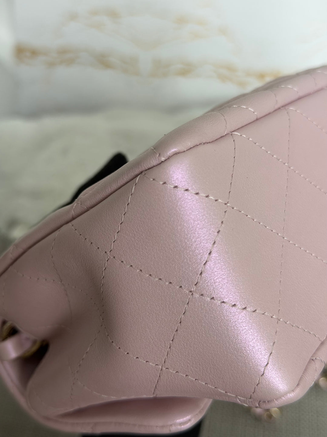 CHANEL 21S Light Pink Calf Skin LGHW Mini rectangular flap bag series 31 2021 *super rare*