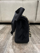 Load image into Gallery viewer, CHANEL 25K Collection 2025 Black Velvet Bow LGHW Mini Rectangular Flap Bag with Metal Top Handle
