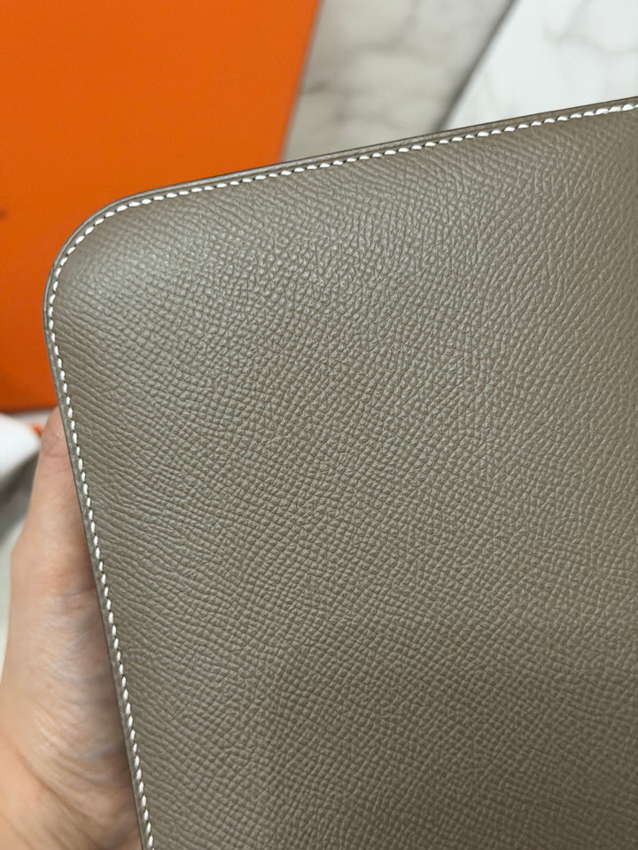 Hermes Constance 18 Etoupe Epsom Leather GHW Flap Bag Stamp D 2019