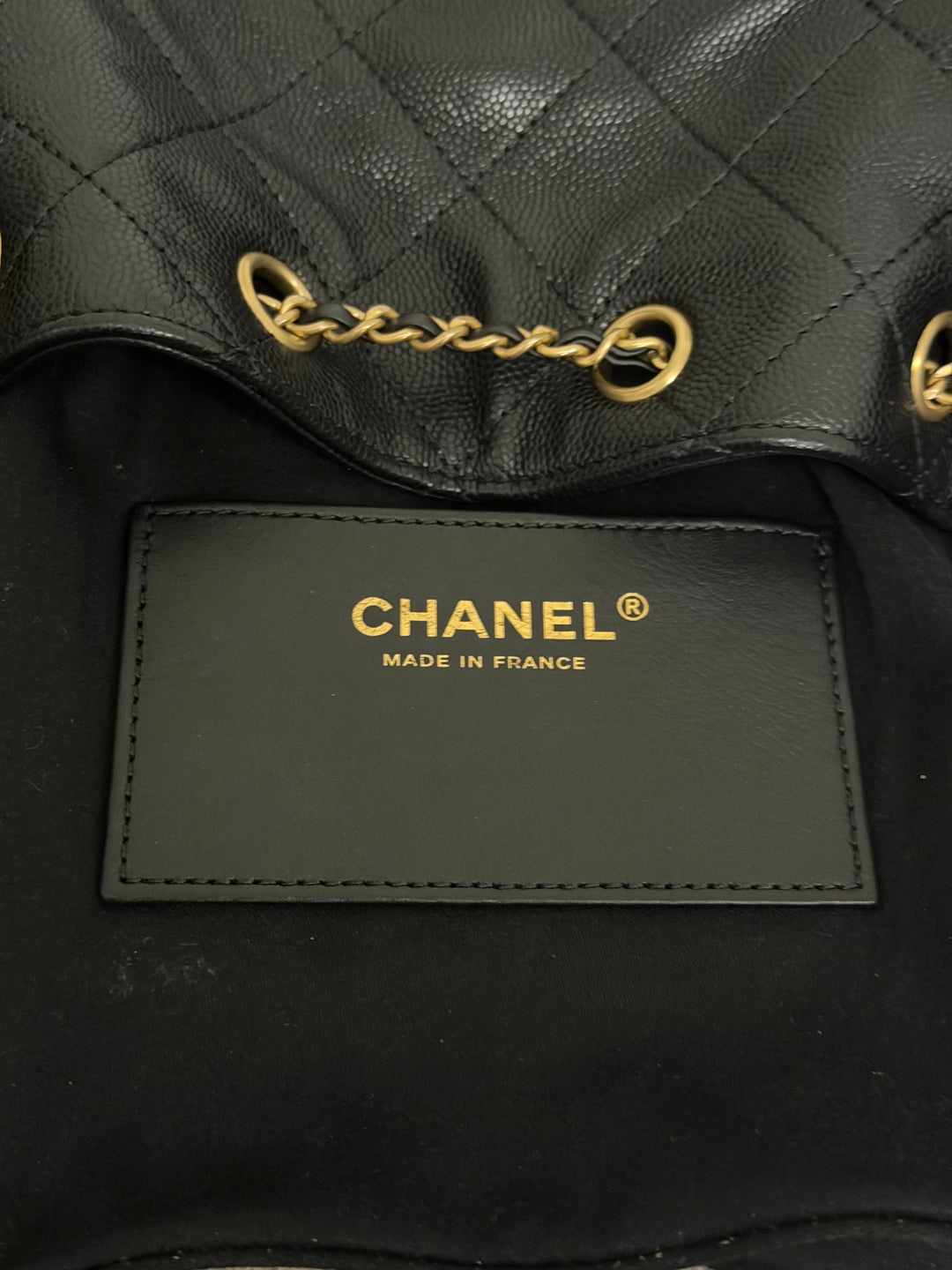 CHANEL 25 Black Caviar Aged GHW Hobo Bag size SMALL