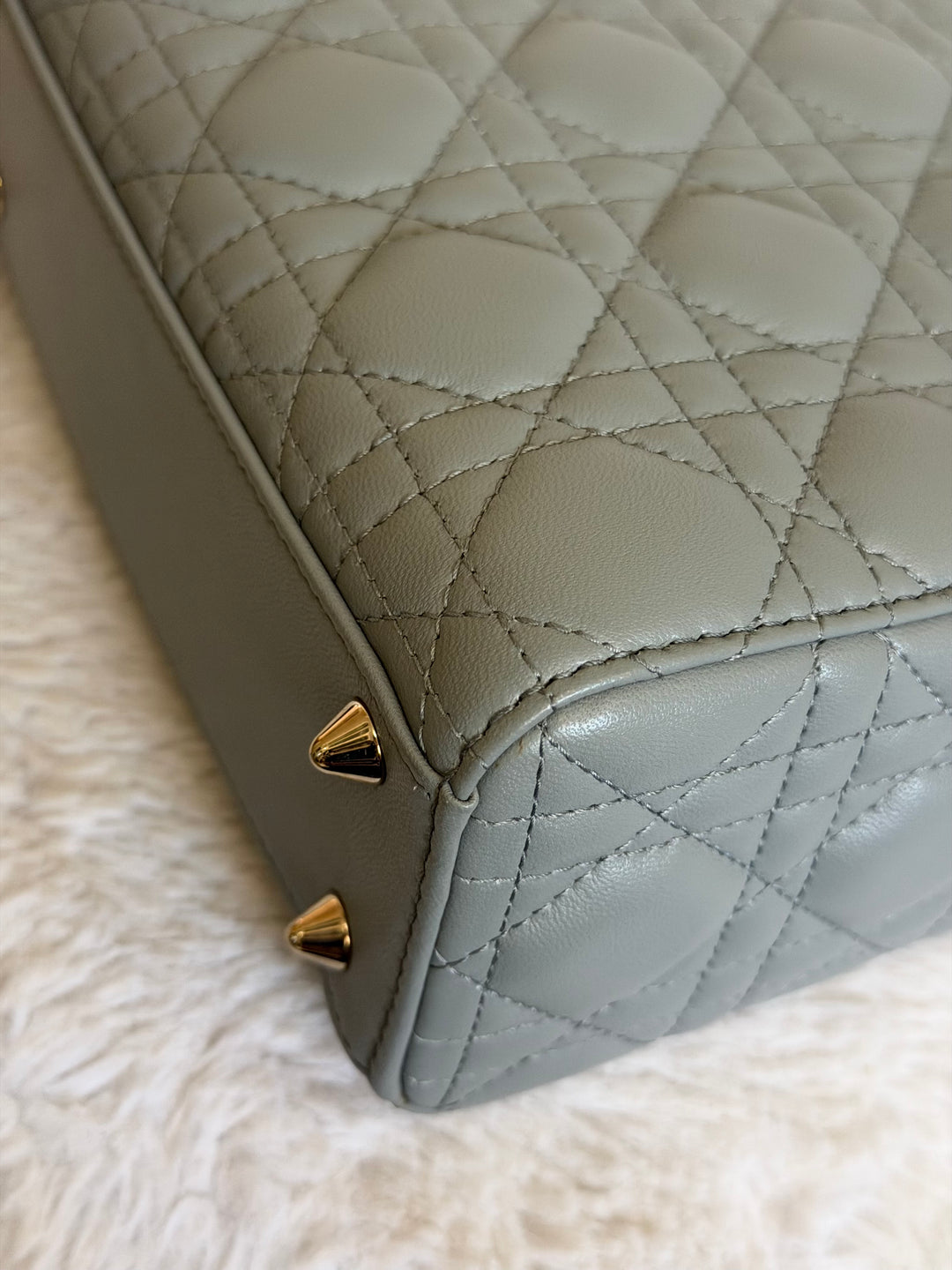 DIOR Lady Dior Grey Lambskin ABCDior size Small 2022 LGHW