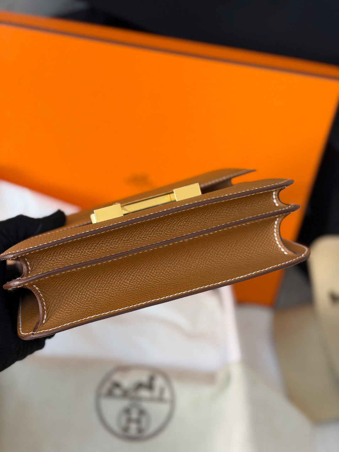 HERMÈS Constance 18 Gold Epsom Leather GHW Stamp B - 2023