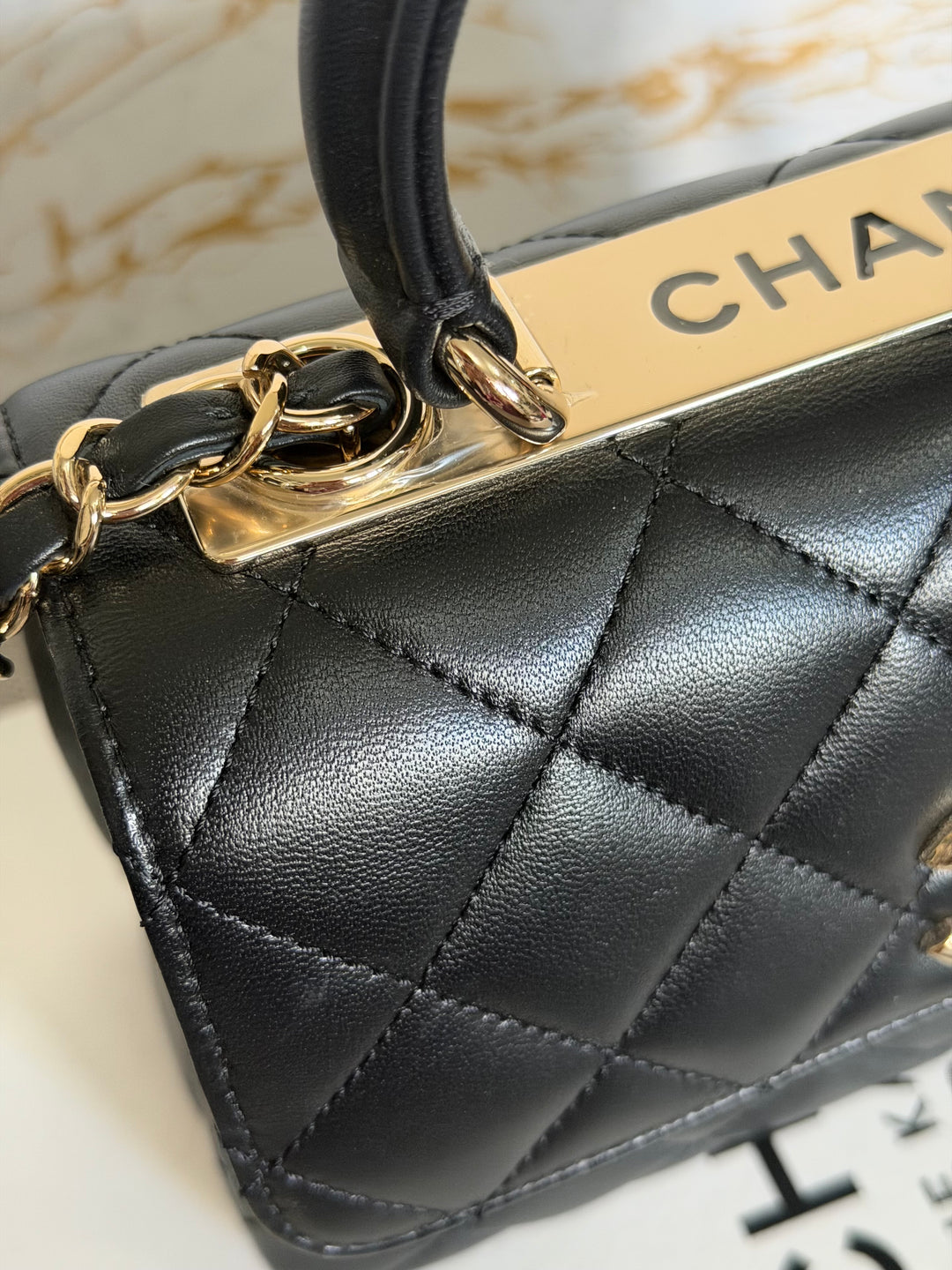 CHANEL Black Lambskin LGHW Trendy CC Flap Bag size MINI 8 inches with detachable Strap 2023/2024
