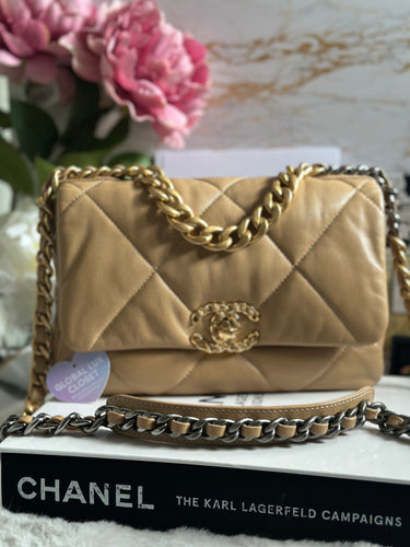 Chanel Gold Classic Medium Python Leather lined Flap Bag