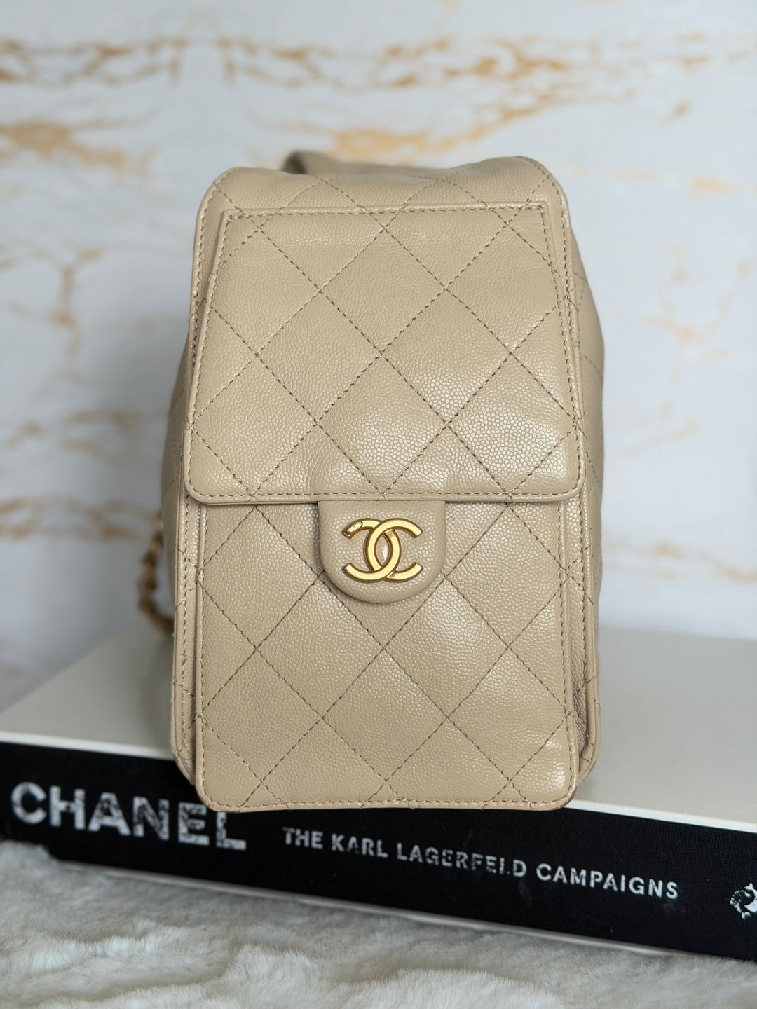 CHANEL Beige Caviar Aged GHW 25 Hobo Bag size SMALL 2025 25S collection