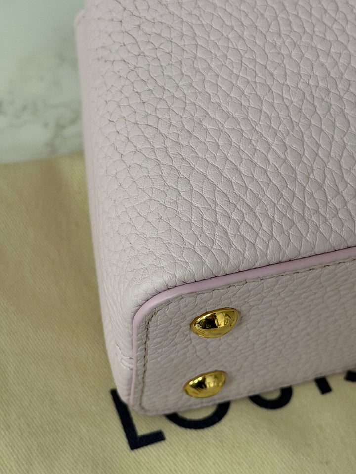 LOUIS VUITTON LV Mini Capucines In Guimauve Marshmallow Pink