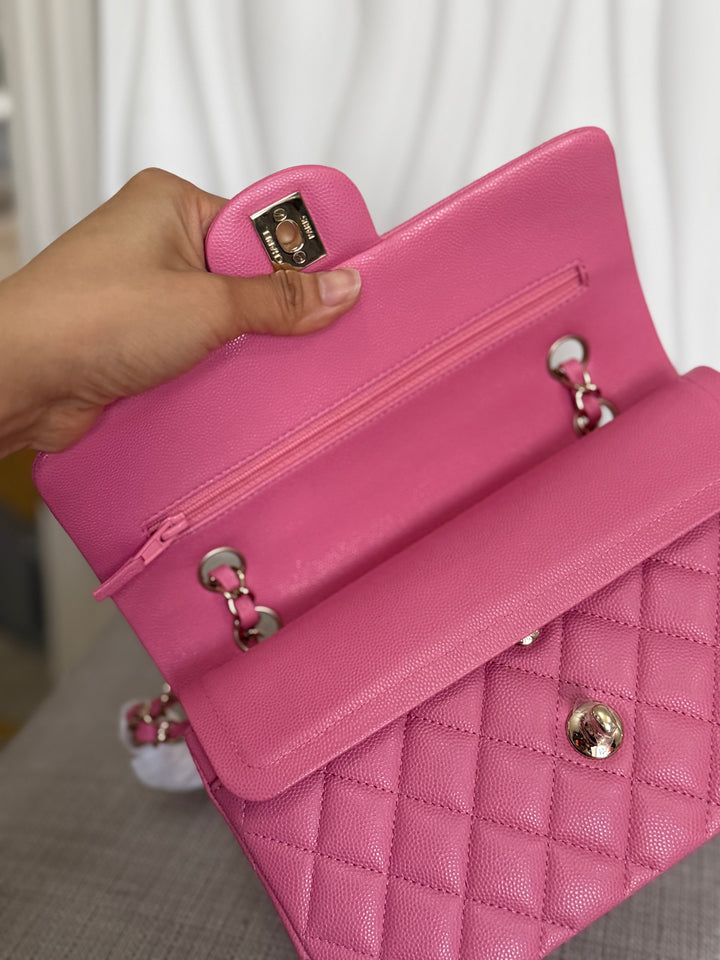 CHANEL series 31 21P Collection Pink Caviar LGHW Small Timeless Classic Double Flap Bag