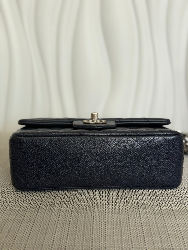 CHANEL series 19 Navy Caviar SHW Mini Rectangular Flap Bag 2014