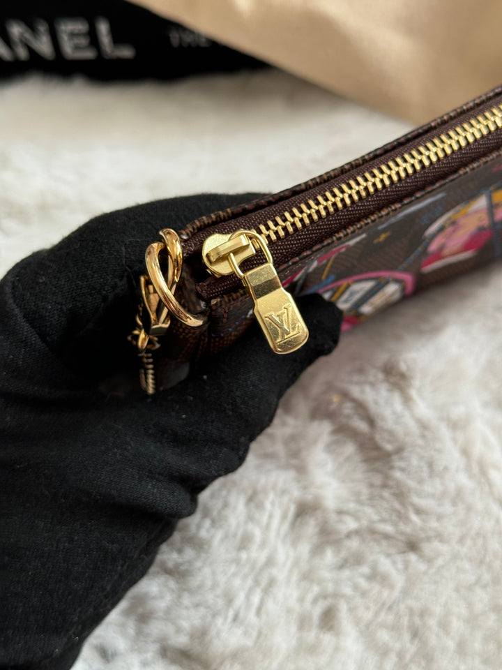 Louis Vuitton Vivienne Christmas Limited Edition Mini Pochette Damier Ebene