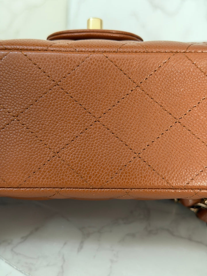 CHANEL Brown Caviar LGHW Medium ML Timeless 11.12 Classic Double Flap Bag 2023