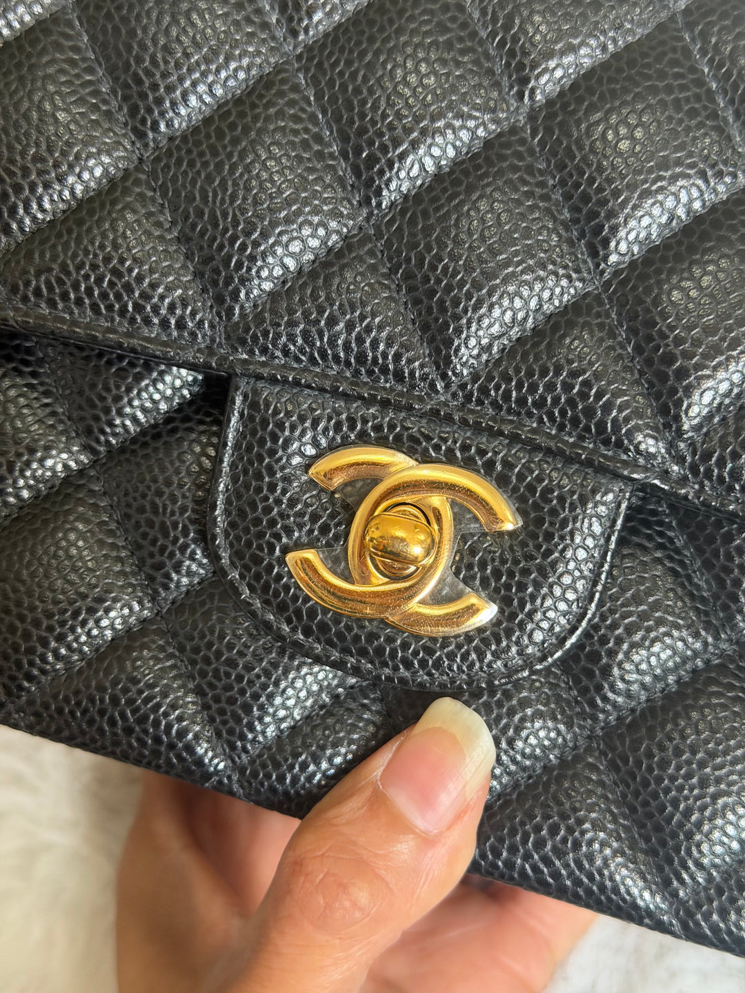 CHANEL series 29 Black Caviar GHW Medium ML Timeless Classic Double Flap Bag 2020