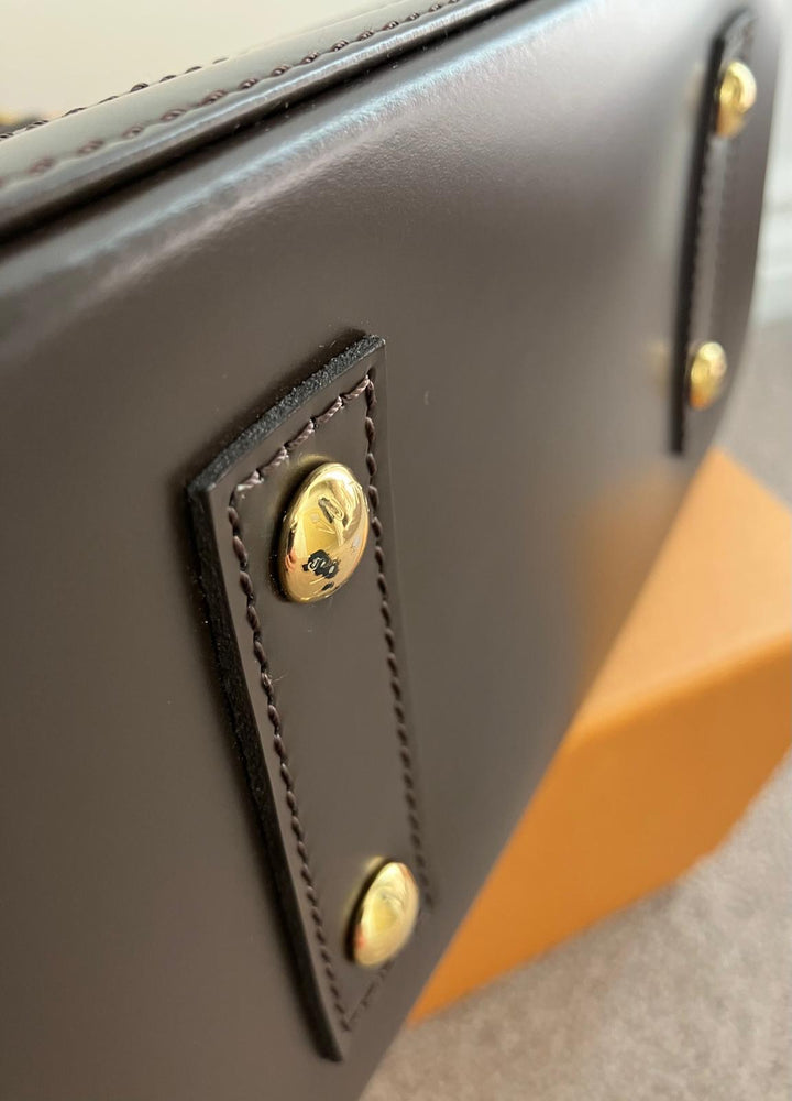 LOUIS VUITTON LV Alma BB Damier Ebene Monogram Leather
