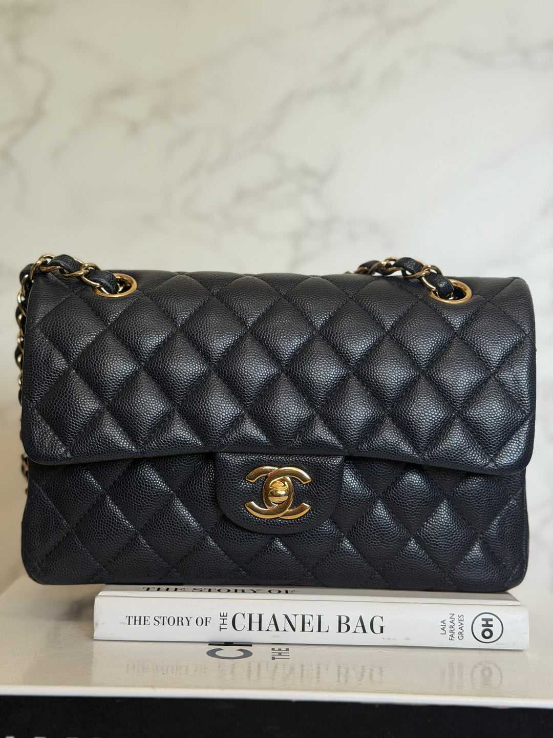 CHANEL series 31 Dark Navy Caviar LGHW Small Timeless Classic Double Flap Bag 2020/2021