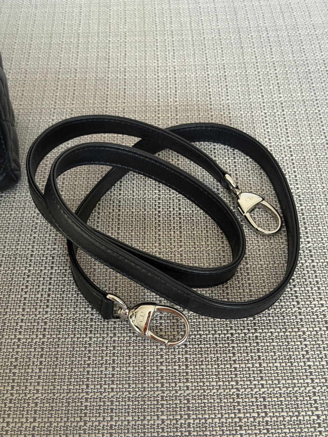 DIOR Lady Dior Mini Vintage Black Lambskin Silver hardware SHW 2006