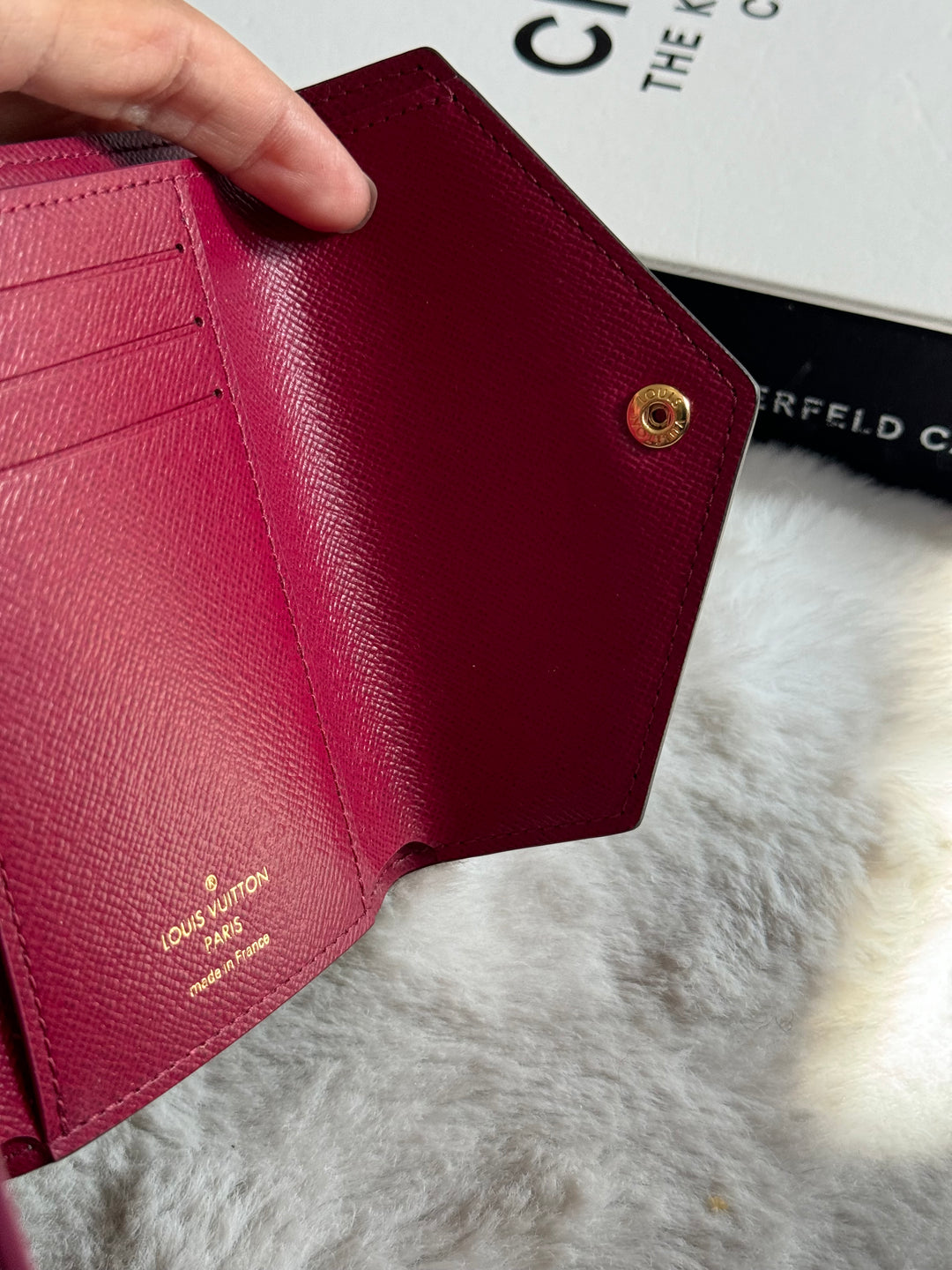 Louis Vuitton Victorine Wallet in Fuchsia Momogram Canvas