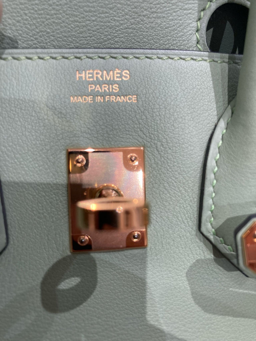 Hermes Birkin 25 Swift leather Vert criquet colour GHW stamp Y (2020)