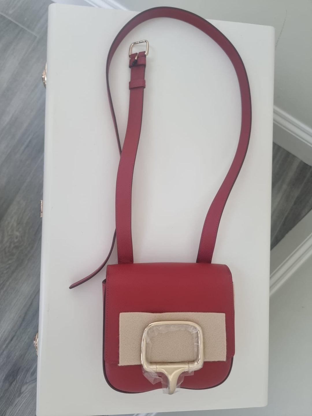 Hermès 2025 Mini Della Cavalleria Rouge Garamce Epsom Leather GHW