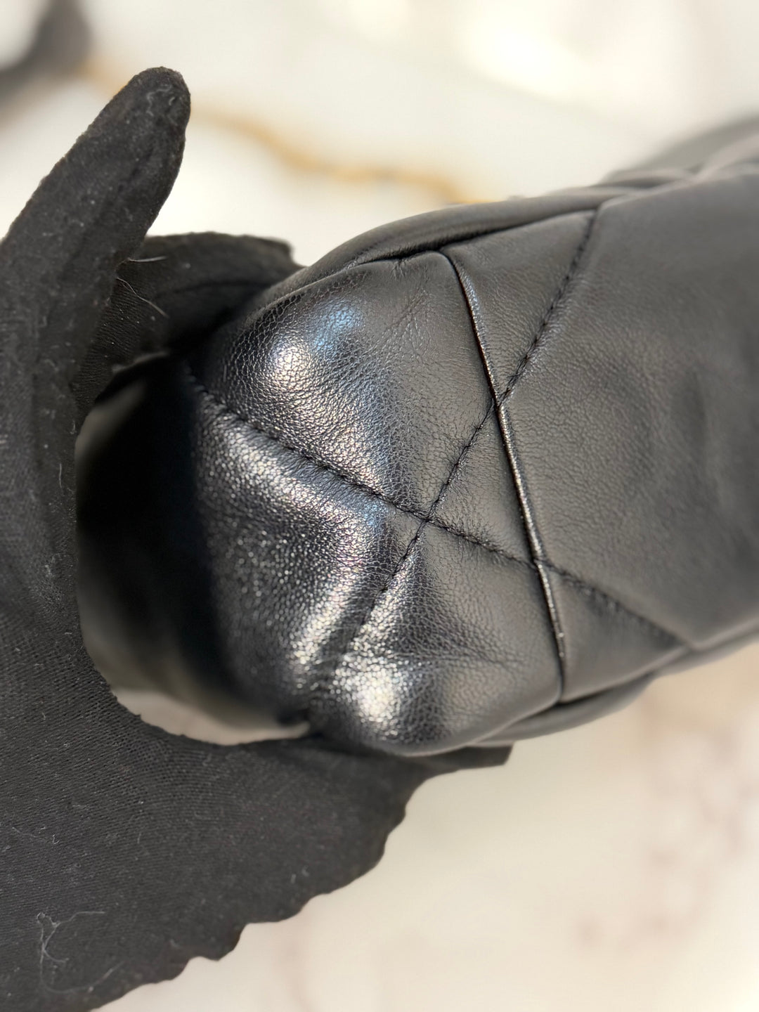 CHANEL 19 Size Small series 31 2020/2021 Black Lambskin Mixed HW Top Handle Flap Bag