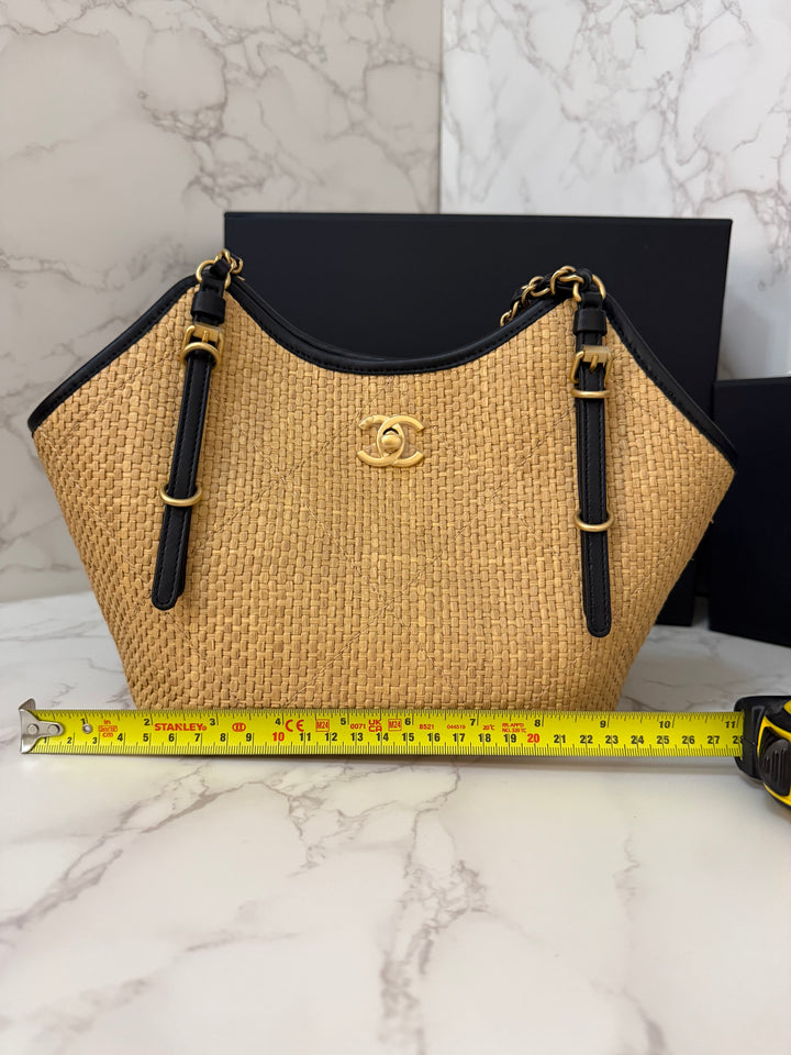 CHANEL 25K Raffia Small Tote Bag 2025