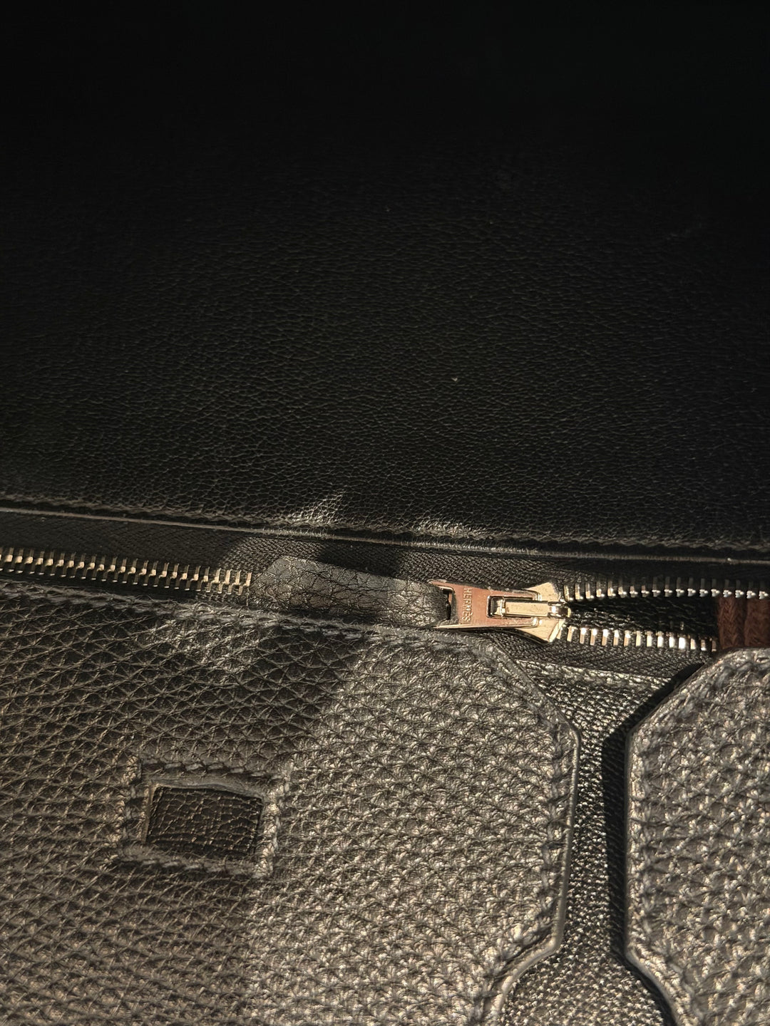 HERMÈS Black Noir Togo Leather PHW Birkin 35 Stamp M in Sq