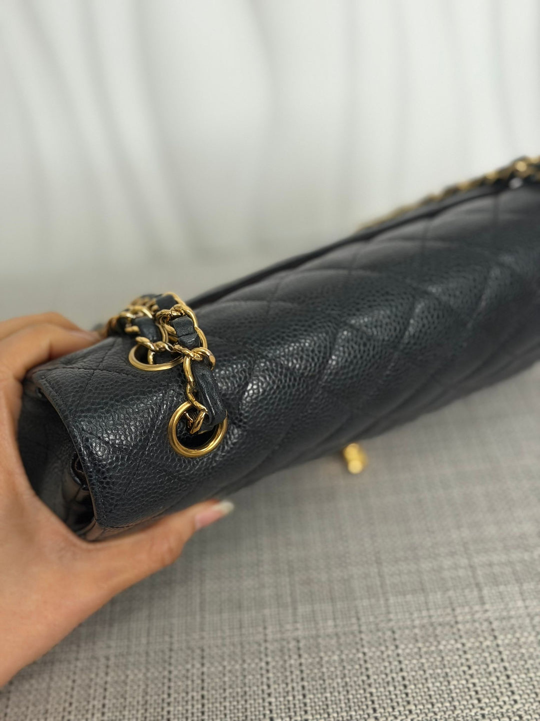 CHANEL Series 24 2017 Black Caviar GHW Medium M/L 11.12 Timeless Classic Double Flap Bag