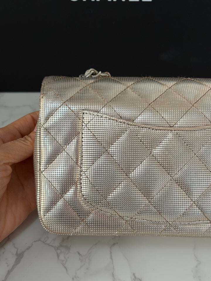 CHANEL series 21 16C 2016 Pixel Pinky Gold Calf Skin SHW Mini Rectangular Flap Bag