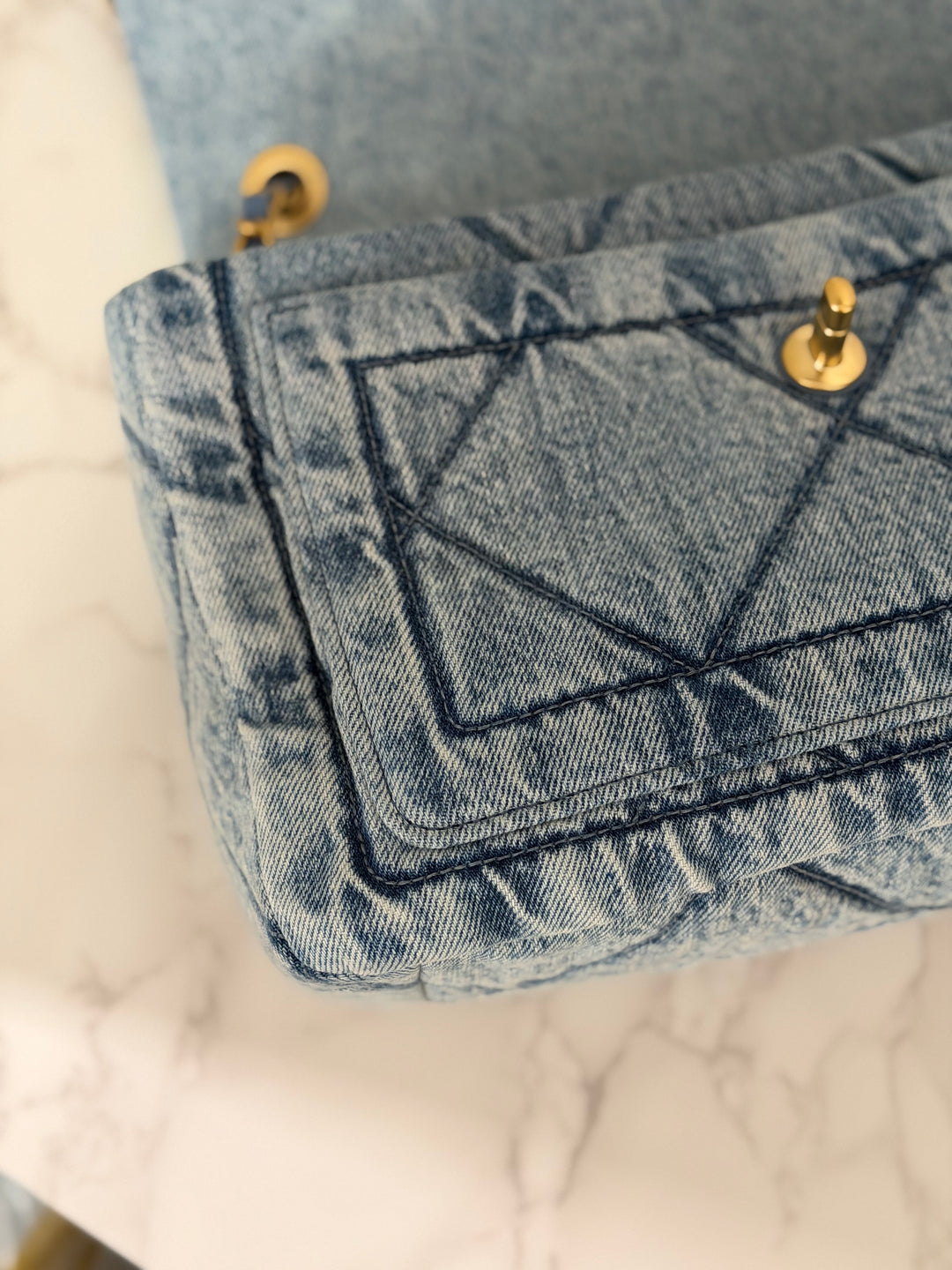 CHANEL 25K collection 2025 Blue Denim Large Flap Bag