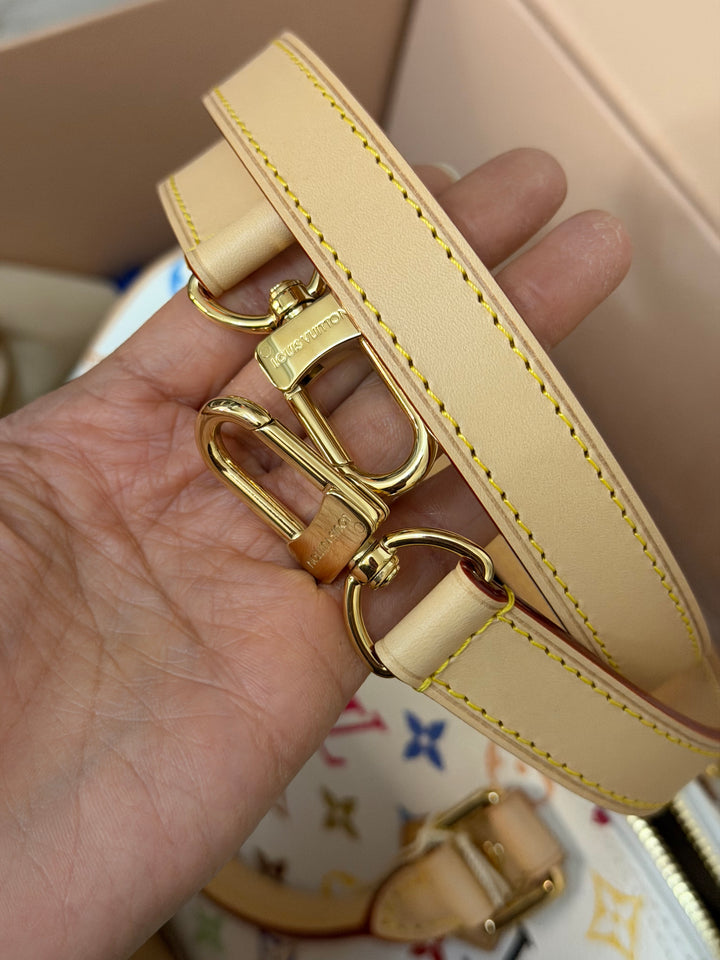 LOUIS VUITTON LV TM x LV Takashi Murakami Blanc White Multicolored Monogram canvas Speedy Bandouliere 25