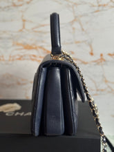 Load image into Gallery viewer, Chanel series 28 2018/2019 Navy Lambskin Champagne GHW Trendy CC Flap Bag size Small with Detachable Strap
