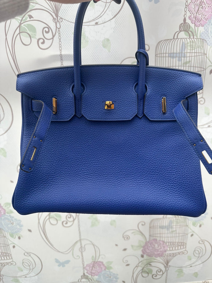 Hermes Birkin 30 Bleu Electric Togo Leather GHW Stamp T 2015 Bag